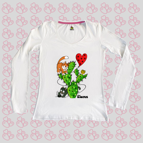 T-SHIRT MANICA LUNGA GATTO